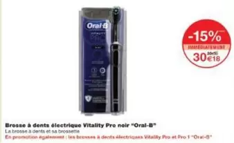 Oral-B - Brosse À Dents Électrique Vitality Pro Noir "" offre à 30€ sur Monoprix