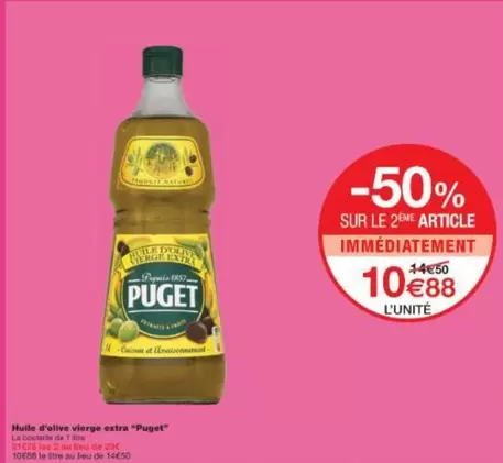 Puget - Huile D'olive Vierge Extra offre à 10,88€ sur Monoprix