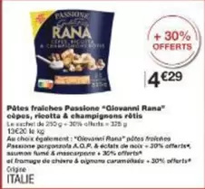 Rana - Pâtes Fraîches Passione offre à 4,29€ sur Monoprix