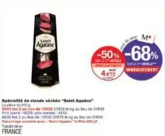 Saint Agaune - Spécialité De Viande Séchée offre à 4,72€ sur Monop'