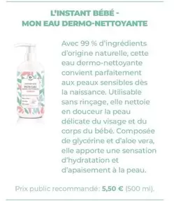 Laboratoire Giphar - Mon Eau Dermo-Nettoyante offre à 5,5€ sur Pharmacien Giphar