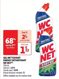 Wc Net - Gel Nettoyant Energy Détartrant offre à 1,32€ sur Auchan Hypermarché