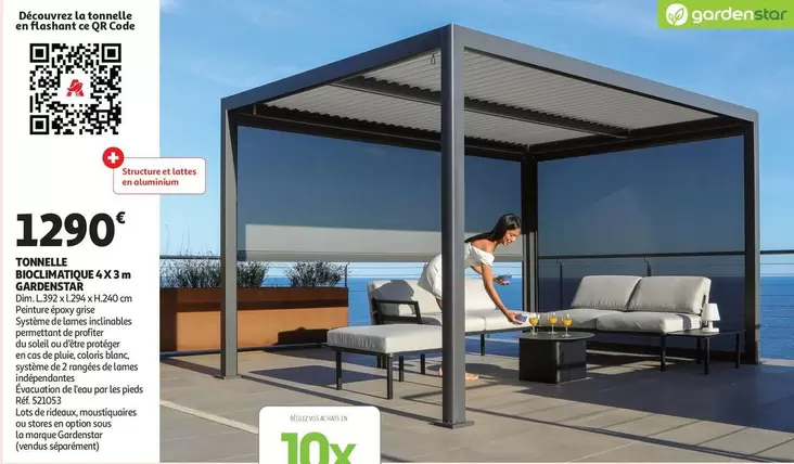 Gardenstar - Tonnelle Bioclimatique  offre à 1290€ sur Auchan Hypermarché