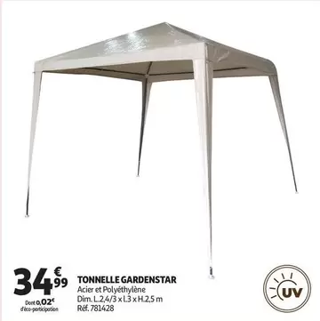 Gardenstar - Tonnelle offre à 34,99€ sur Auchan Hypermarché