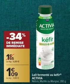 Activia - Lait Fermenté Au Kéfir offre à 1,09€ sur Cora