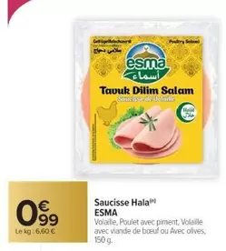 Saucisse Hala offre à 0,99€ sur Cora