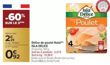 Isla Délice - Délice De Poulet Halal offre à 2,29€ sur Cora