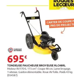 Roques & Lecœur - Tondeuse Faucheuse Broyeuse Rlc48rl offre à 695€ sur Rural Master