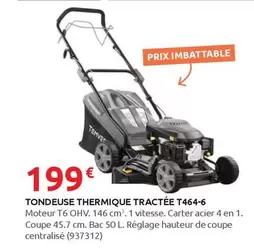 Temver - Tondeuse Thermique Tractée T464-6 offre à 199€ sur Rural Master