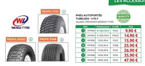 Pneu Autoportee Tubeless+4 Ply offre à 9,9€ sur Rural Master