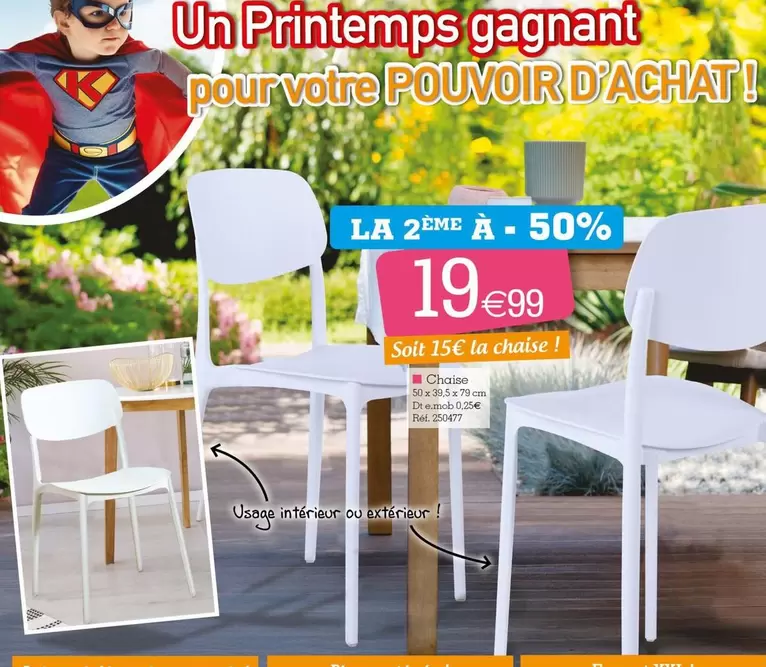 Chaise offre à 19,99€ sur KANDY