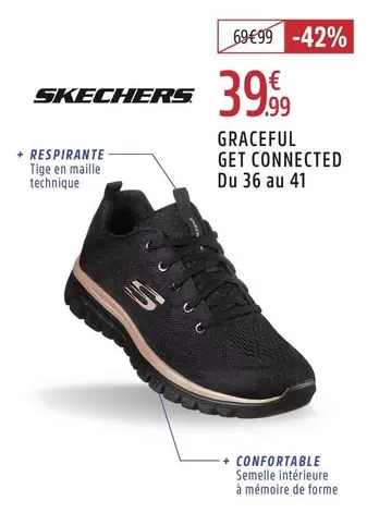 Skechers - Graceful Get Connected offre à 39,99€ sur Intersport