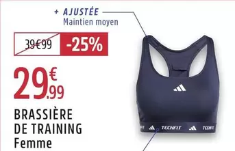 Adidas - Brassière De Training Femme offre à 29,99€ sur Intersport