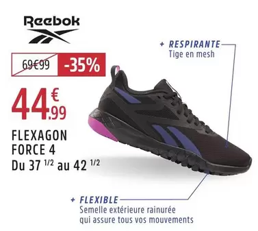 Reebok - Flexagon Force 4 offre à 44,99€ sur Intersport