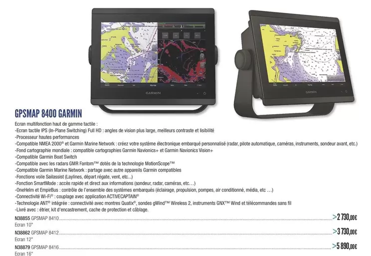 Garmin - GPSMAP 8400  offre à 2730€ sur Accastillage Diffusion