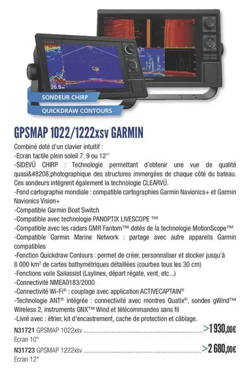 Garmin - Gpstamp 102/222xsv offre à 1930€ sur Accastillage Diffusion