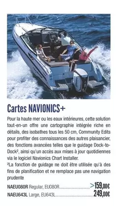 Cartes Navionics+ offre à 159€ sur Accastillage Diffusion