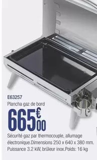 Plancha Gaz De Bord offre à 665€ sur Accastillage Diffusion