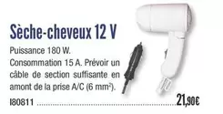 Sèche-cheveux 12 V offre à 21,9€ sur Accastillage Diffusion