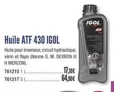 Igol - Huile ATF 430  offre à 17,1€ sur Accastillage Diffusion