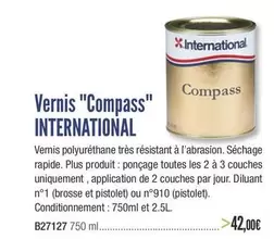  International - Vernis Compass offre à 42€ sur Accastillage Diffusion