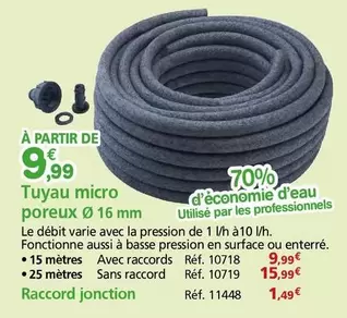 Tuyau Micro Poreux offre à 9,99€ sur Provence Outillage