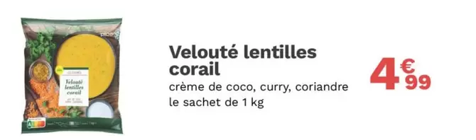 Velouté Lentilles Corail offre à 4,99€ sur Picard