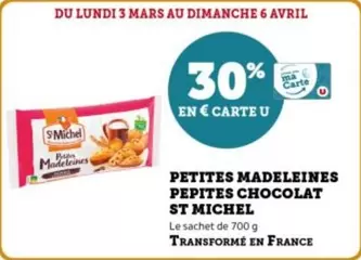 St michel - Petites Madeleines Chocolat offre sur Hyper U