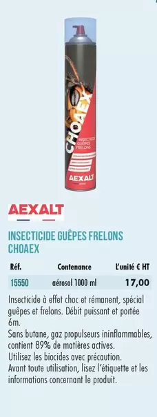 Aexalt  - Insecticide Ou Pepes Frelons Chao Ex offre à 17€ sur Master Pro