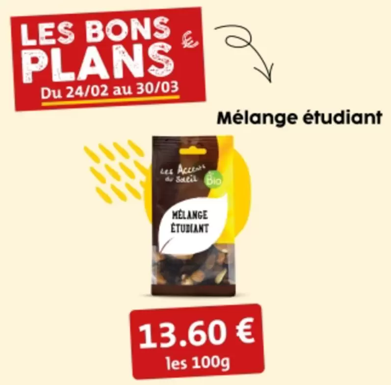 Mélange Étudiant offre à 13,6€ sur So.bio