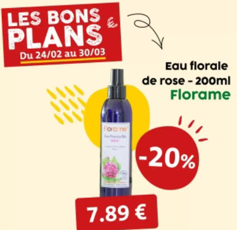 Florame - Eau De Rose offre à 7,89€ sur So.bio