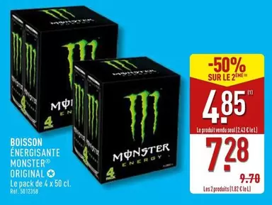 Monster - Boisson Énergisante Original offre à 7,28€ sur Aldi
