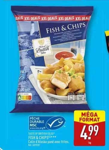 Taste Of British Isles - Fish & Chips offre à 4,99€ sur Aldi