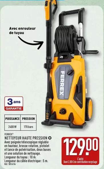 Ferrex - Nettoyeur Haute Pression offre à 129€ sur Aldi