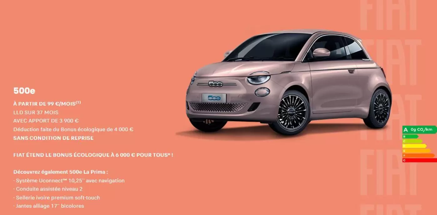 Fiat - 500E offre sur Fiat