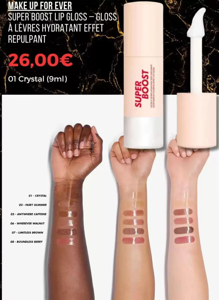 Make Up For Ever - Super Boost Lip Gloss - Glosss A L'evres Hydratant Effet Repultant offre à 26€ sur Sephora