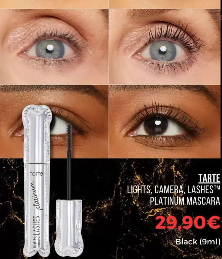 Tarte - Lights, Camera, Lashes Platinum Mascara offre à 29,9€ sur Sephora