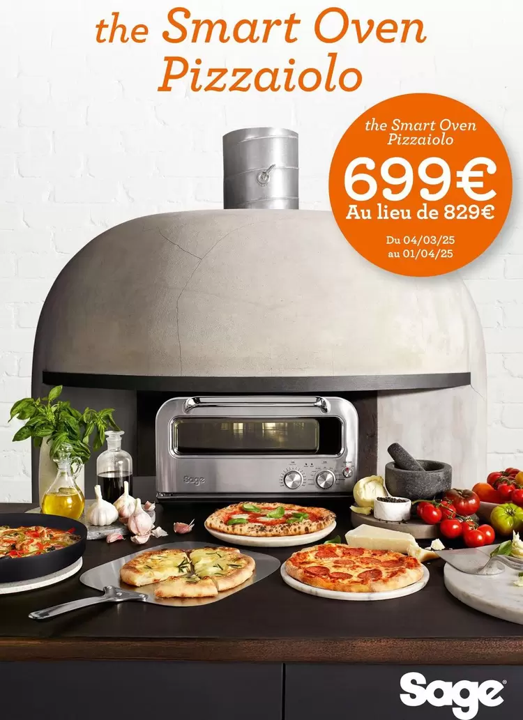 The Smart Oven Pizzaiolo offre à 699€ sur Group Digital