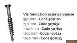 Vis Fondation Acier Galvanise offre sur Chausson Matériaux