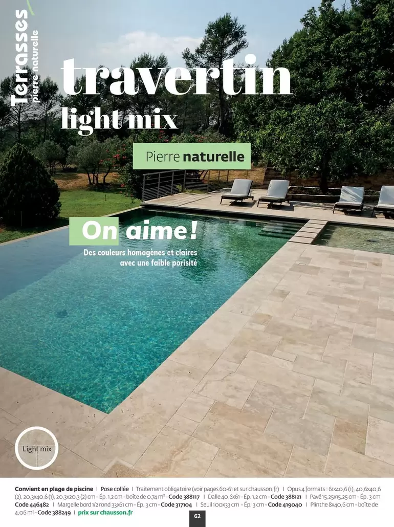 Convient En Plage De Piscine offre sur Chausson Matériaux
