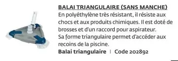 Balai Triangulaire (Sans Manche) offre sur Chausson Matériaux