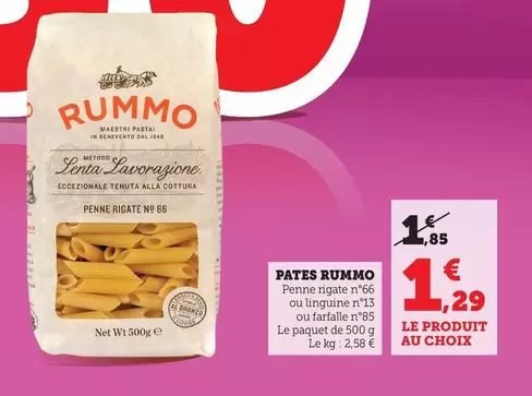 Rummo - Pates offre à 1,29€ sur Bi1