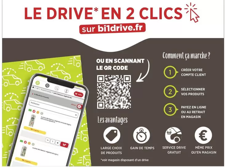 Auchan - Le Drive En 2 Clics offre sur Bi1