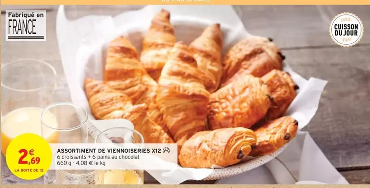 Assortiment De Viennoiseries X12 offre à 2,69€ sur Intermarché Express
