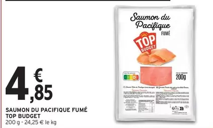 Top Budget - Saumon Du Pacifique Fumé offre à 4,85€ sur Intermarché Express