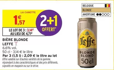 Leffe - Bière Blonde offre à 1,57€ sur Intermarché Express