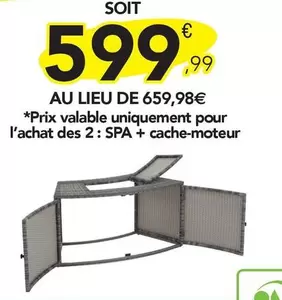 Spa + Cache Moteur offre à 599,99€ sur Stokomani