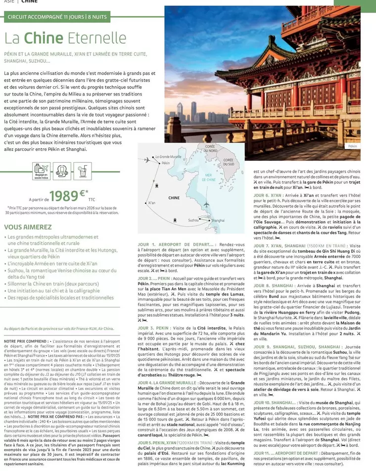La Chine Eternelle offre à 1989€ sur Salaün Holidays