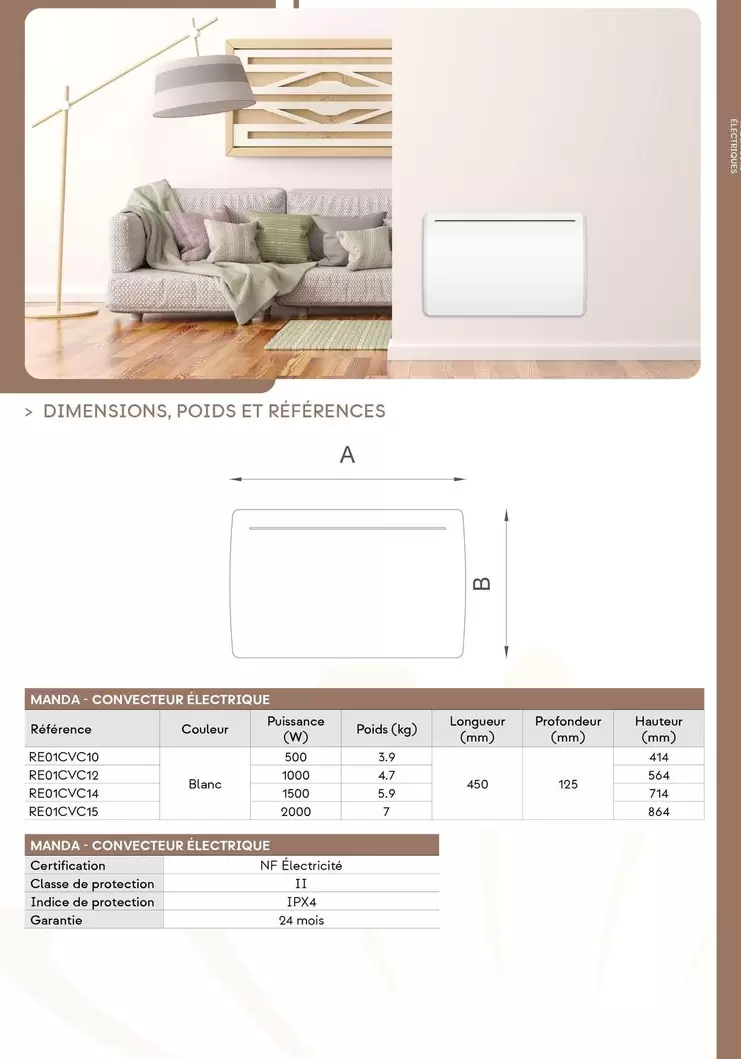 Manda-Convecteur Électrique  offre sur Yesss Electrique
