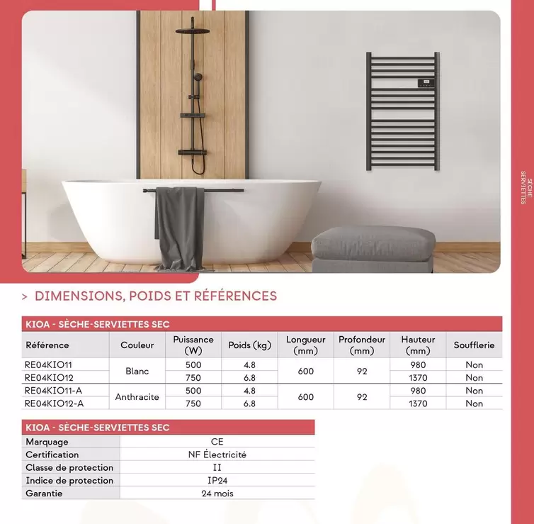 Dimensions, Poids Et Références offre sur Yesss Electrique
